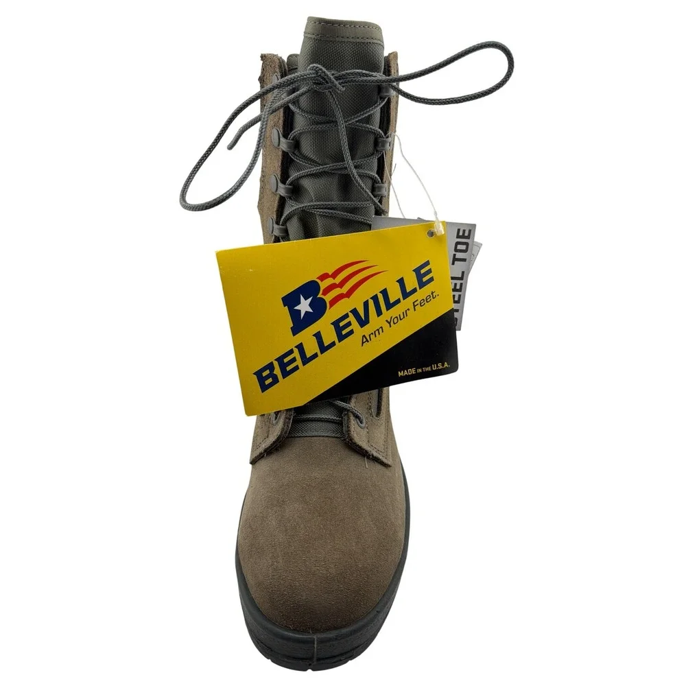 Belleville 600 ST Combat Boots Mens 6.5‎ R Green NWT'S Steel Toe Vibram USA